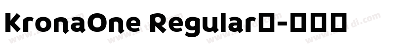 KronaOne Regular◆字体转换